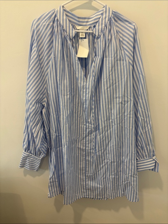 H&M Dresses & Skirts - Light Blue Stripe Shirt Dress